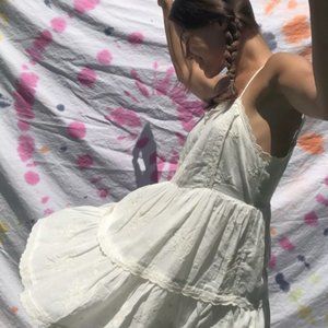 Urban Outfitters Hanna Embroidered Babydoll Dress
